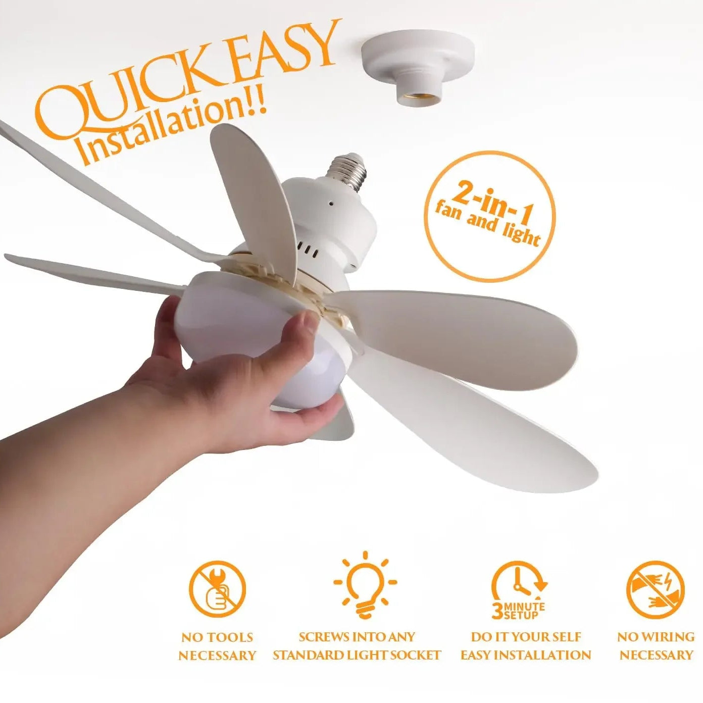 Lightbulb Ceiling Fan Light