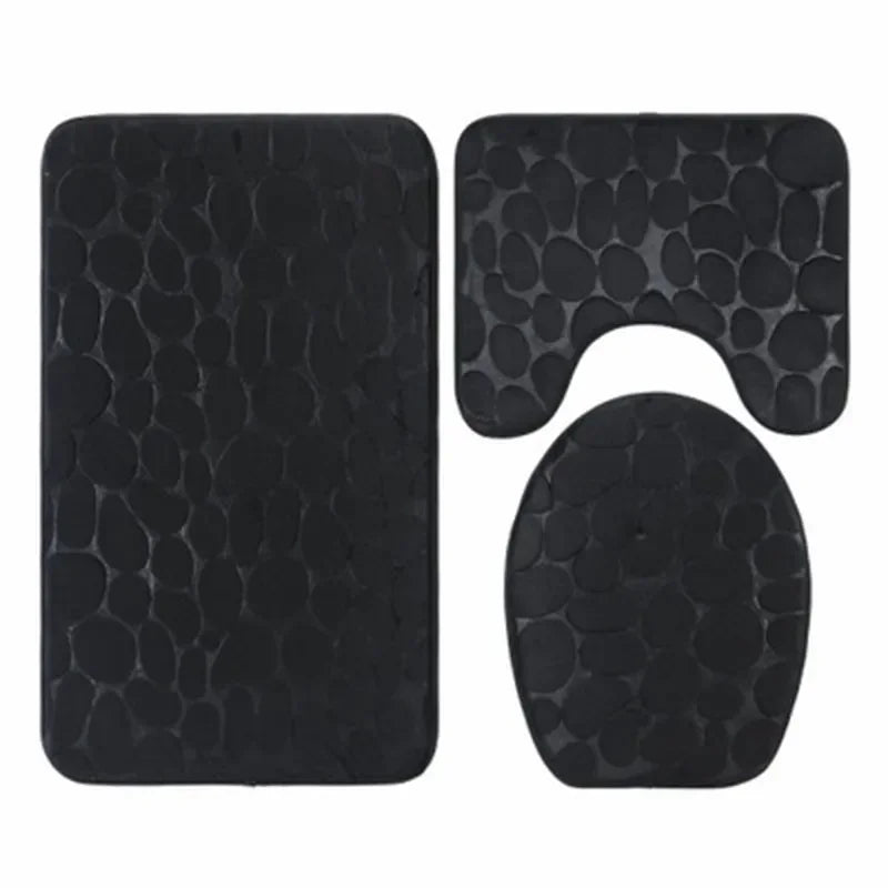 Non-Slip 3pc Bathroom Mat Set