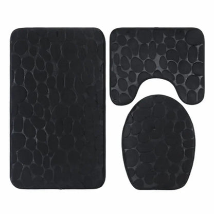 Non-Slip 3pc Bathroom Mat Set