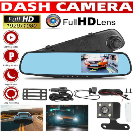 Rearview Mirror Motion Detector Dashcam