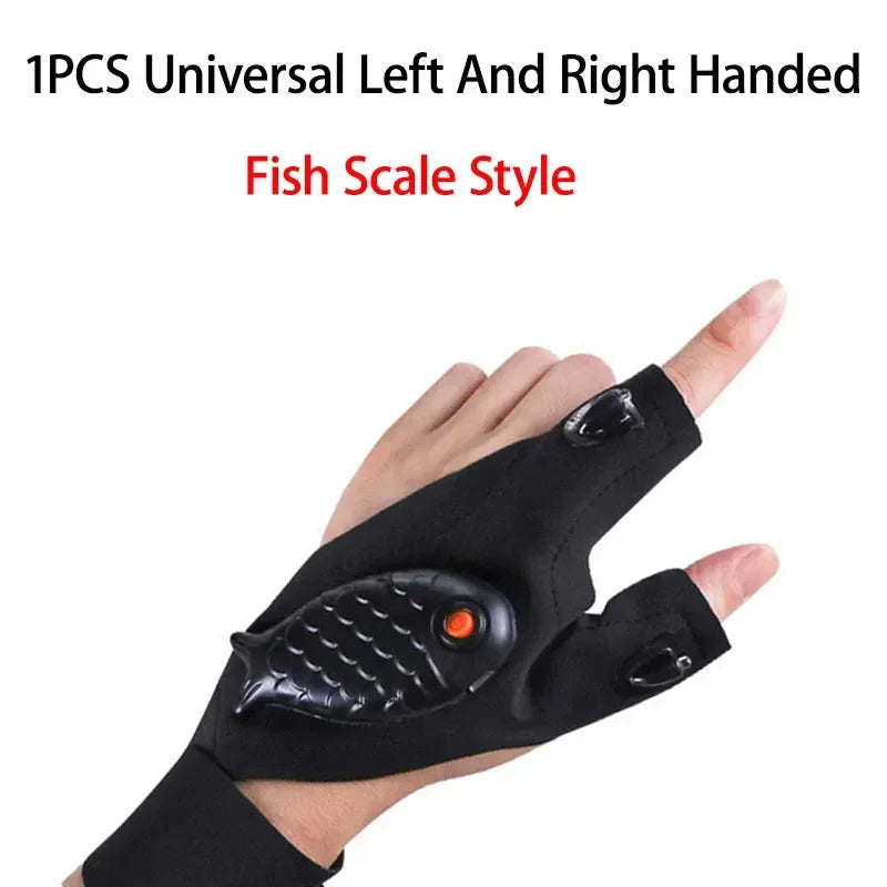 Half Finger LED Flashlight Glove