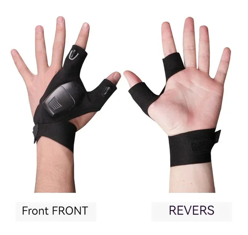 Half Finger LED Flashlight Glove