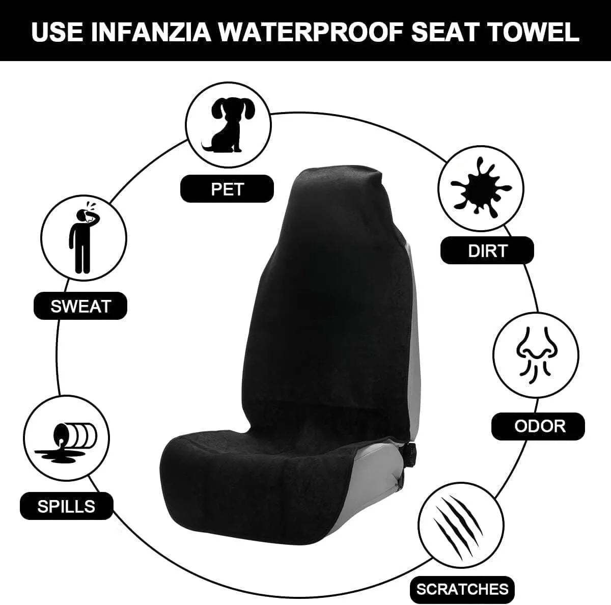 Washable Car Seat Cover for Athletes