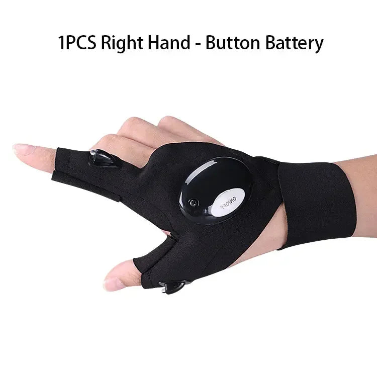 Half Finger LED Flashlight Glove