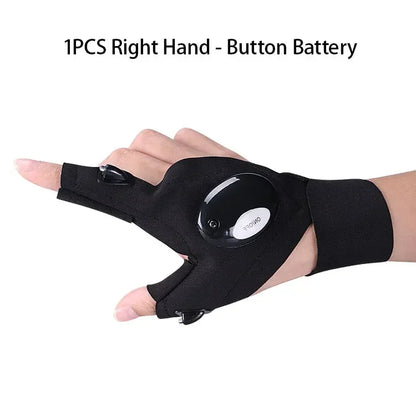 Half Finger LED Flashlight Glove