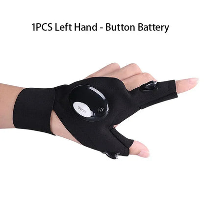 Half Finger LED Flashlight Glove