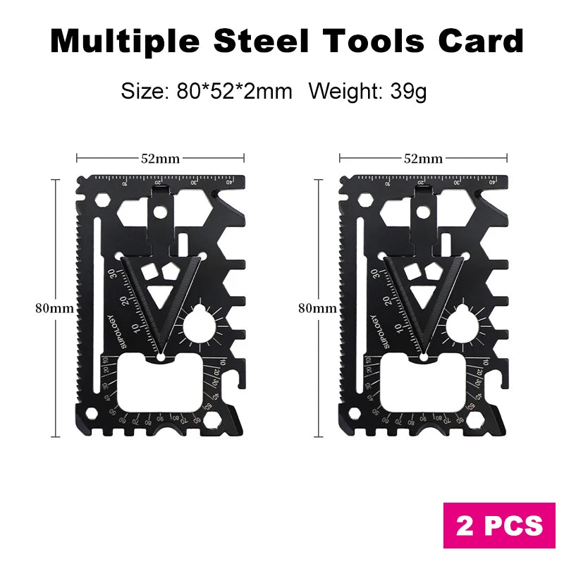2pcs 18-in-1 EDC Tool Card