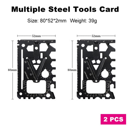 2pcs 18-in-1 EDC Tool Card
