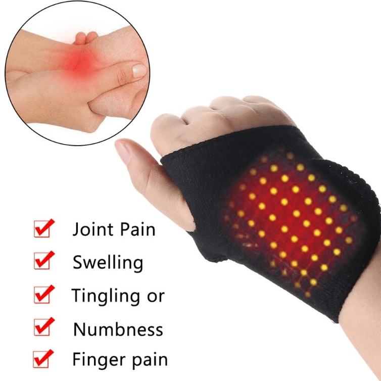 Pair of Self Heating Magnetic Wrist Bands