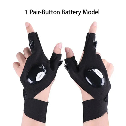 Half Finger LED Flashlight Glove