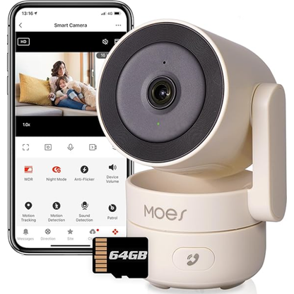 Smart Security Camera with Infrared Night Vision