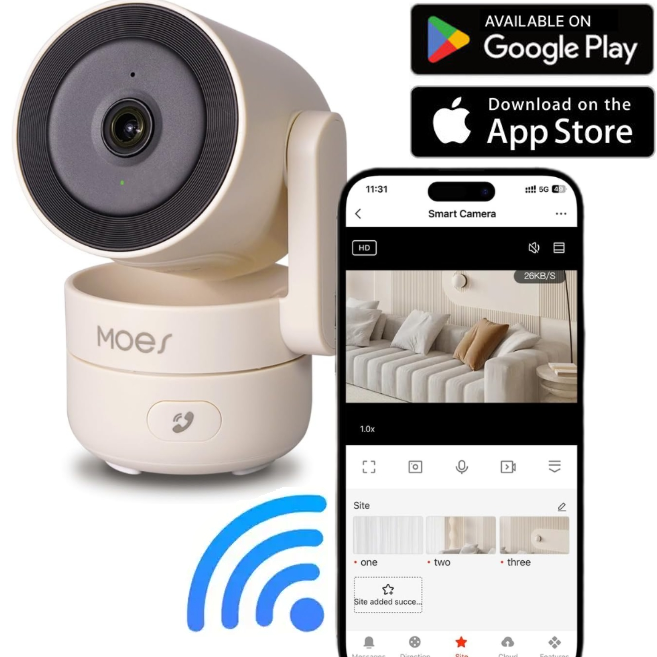 Smart Security Camera with Infrared Night Vision