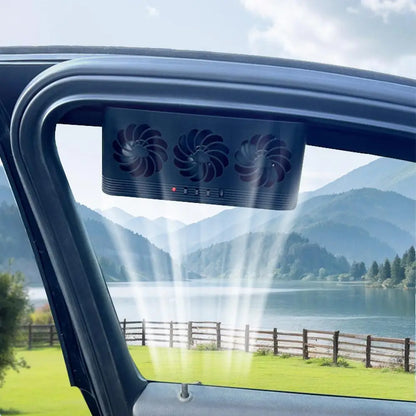 Solar Car Window Cooling Fan