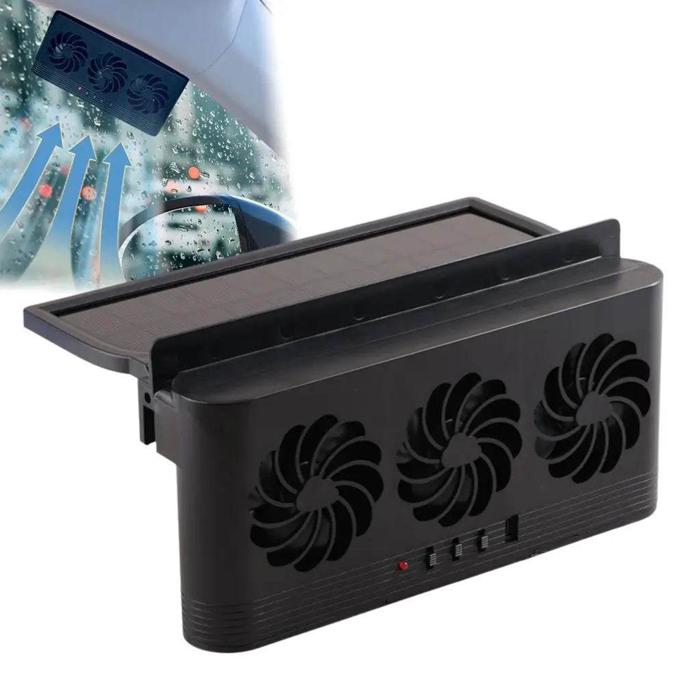 Solar Car Window Cooling Fan