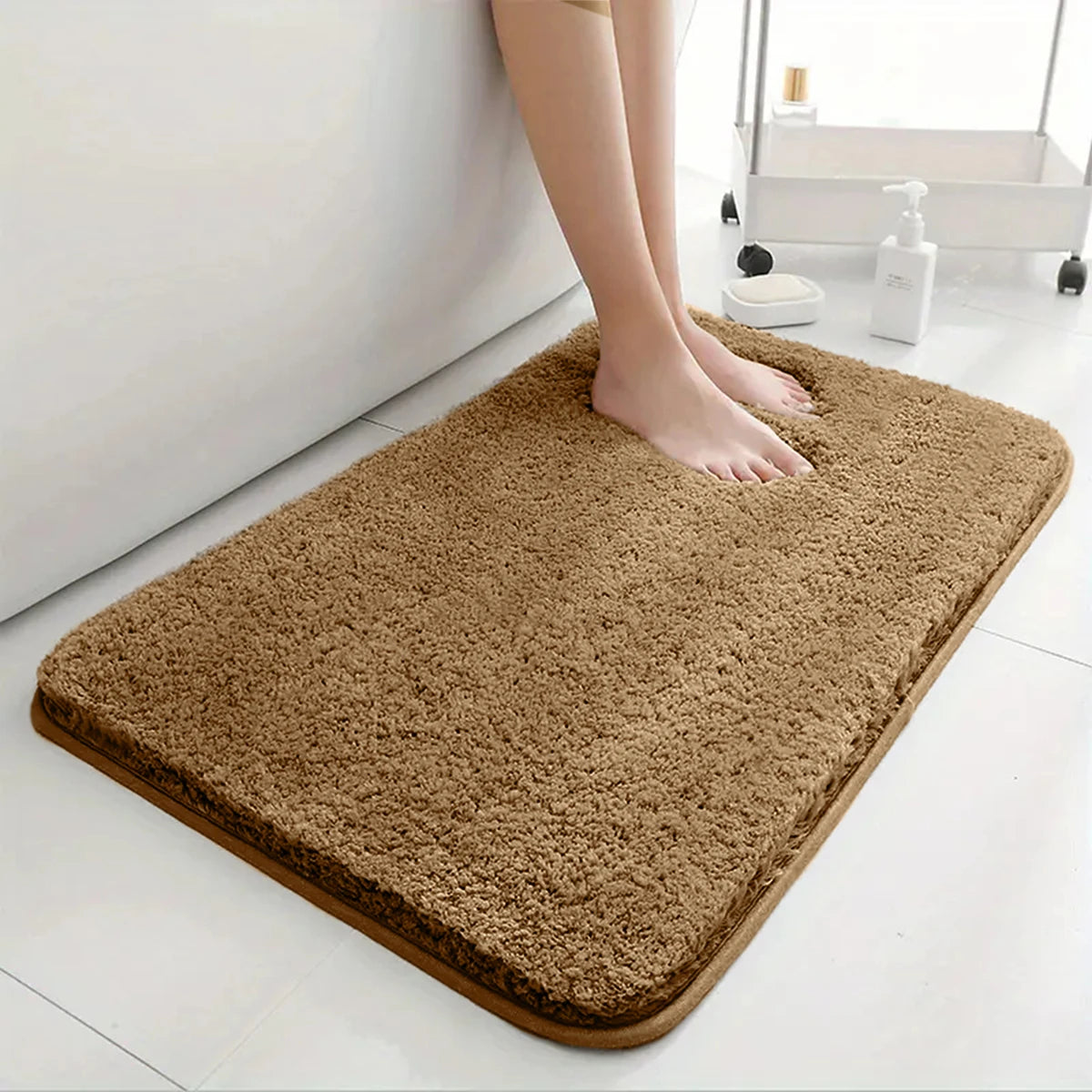 Thick Plush Bathroom Floor Mat-