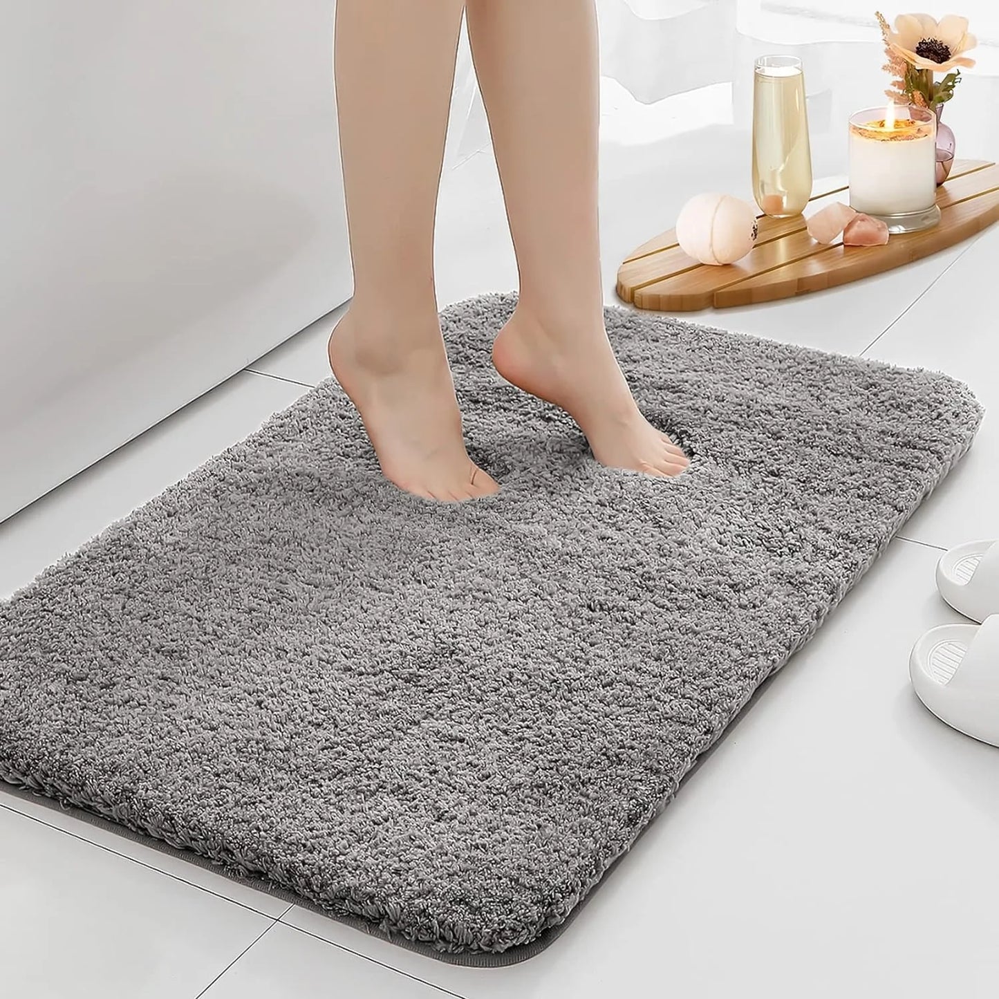 Thick Plush Bathroom Floor Mat-
