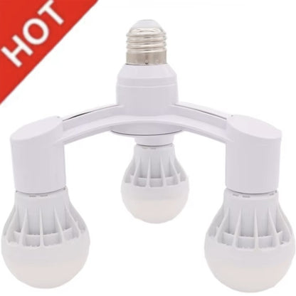 Three-Head Light Bulb Converter E27