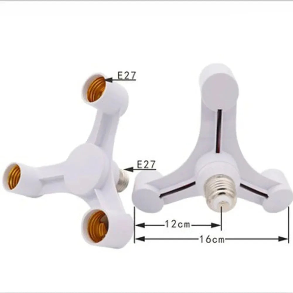Three-Head Light Bulb Converter E27