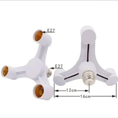Three-Head Light Bulb Converter E27