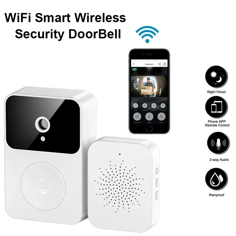 Wireless Night Vision Doorbell with Chime-