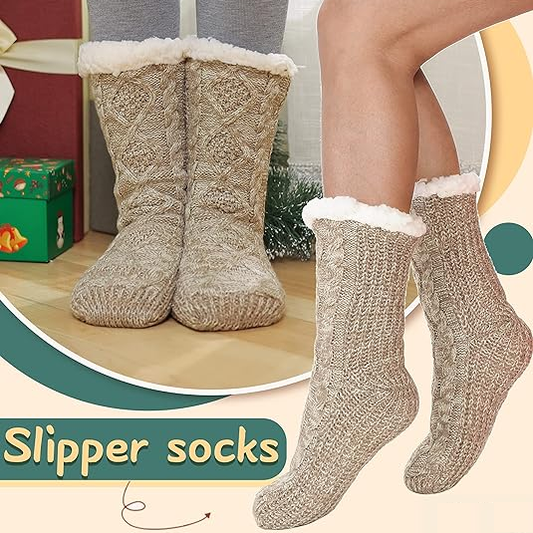 Women's Cosy Non-Slip Fluffy Slipper Socks