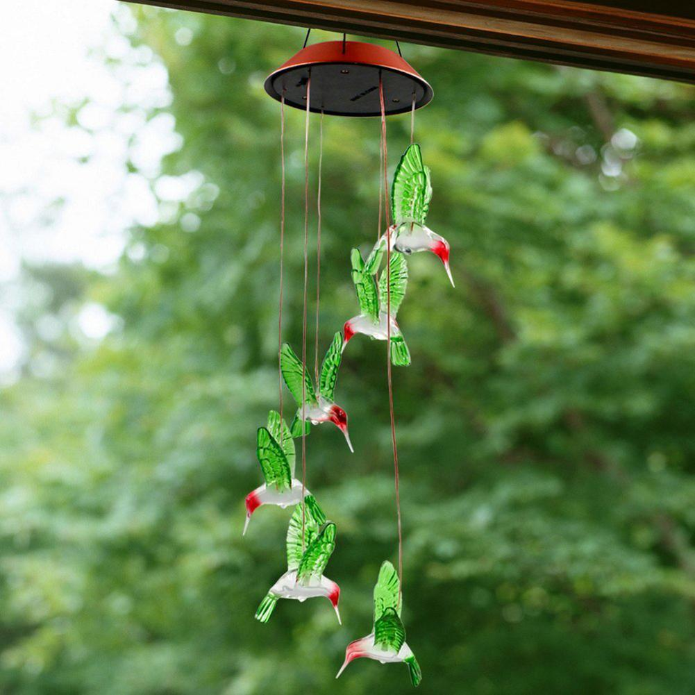 Solar LED Hummingbird Wind Chime